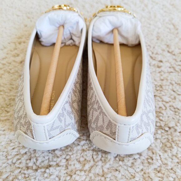 Michael Kors Fulton Studded Logo Moccasin size 7.5  color vanilla 49T8FUFR1B - Picture 14 of 15